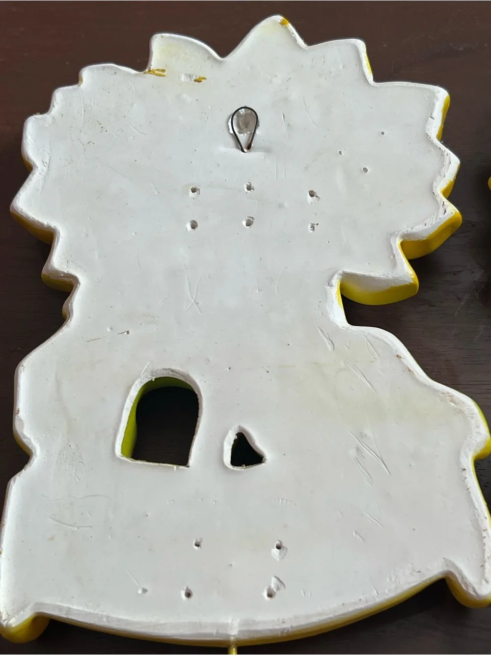 Sunflower Wall Plaque Pair - Yellow & Green Decorative Anthropomorphic *READ*